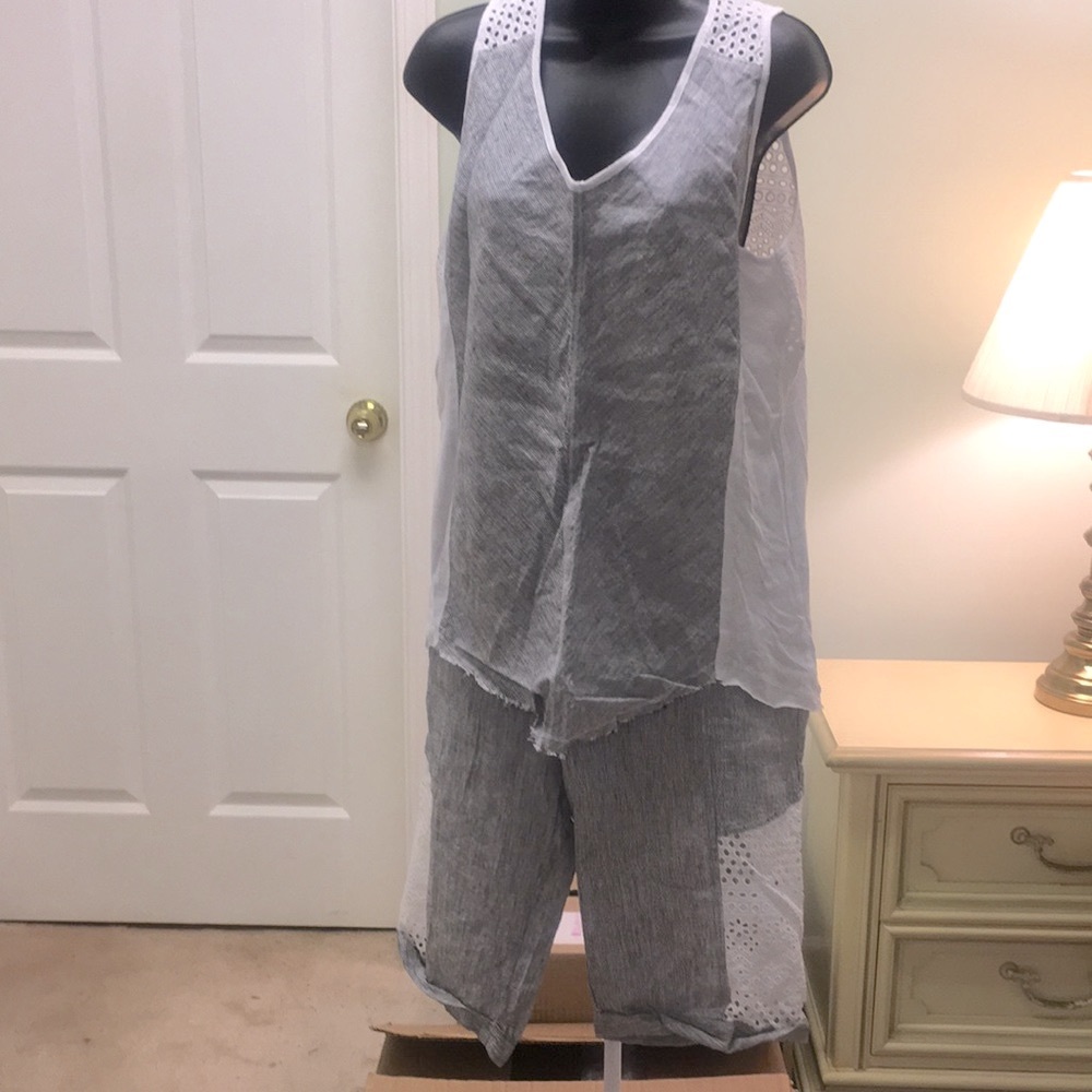 Mind Set by XCVI 2pc top & bermuda shorts